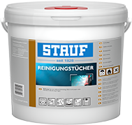 Stauf special cleaning wipes for adhesive.