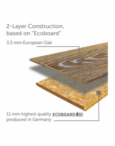2 layer construction with ecoboard base